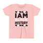 I Am Black History Youth Tee (Black/white)