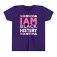 I Am Black History Youth Tee (pink/purple/white)