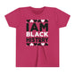 I Am Black History Youth Tee (Black/white)