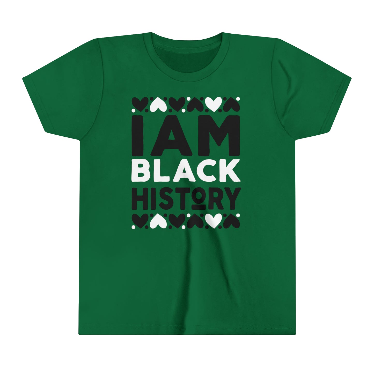 I Am Black History Youth Tee (Black/white)