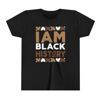 I Am Black History Youth Tee (Brown/white)