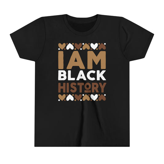 I Am Black History Youth Tee (Brown/white)