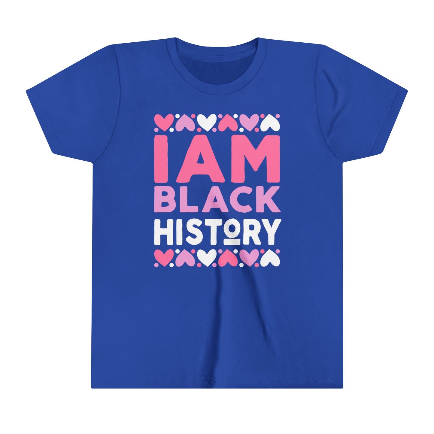 I Am Black History Youth Tee (pink/purple/white)