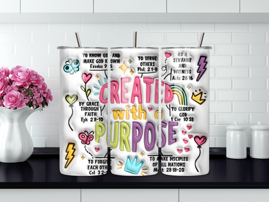 Created With A Purpose 20oz Tumbler